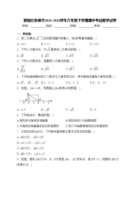 新疆吐鲁番市2023-2024学年八年级下学期期中考试数学试卷(含答案)