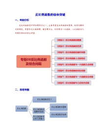 初中数学中考复习专题满分秘籍讲义练习反比例函数的综合突破