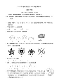 2024年福建省漳州市中考二模数学试题
