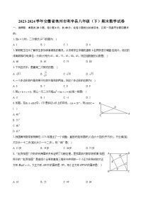2023-2024学年安徽省亳州市利辛县八年级（下）期末数学试卷（含详细答案解析）