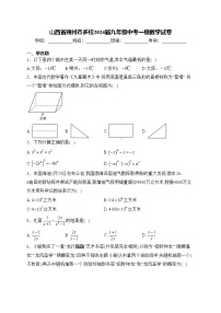 山西省朔州市多校2024届九年级中考一模数学试卷(含答案)