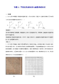 专题11 平面直角坐标系与函数基础知识（教师卷+学生卷）- 2024年中考数学真题分类汇编（全国通用）