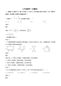 湖南省永州市祁阳市2024届九年级下学期中考一模数学试卷(含解析)