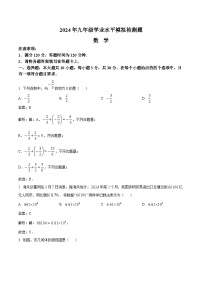 广东省云浮市两县2024届九年级下学期中考一模数学试卷(含解析)