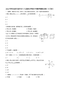 河北省石家庄市十八县部分学校2024届九年级下学期5月中考模拟数学试卷(含解析)