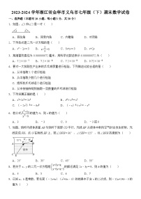 2023-2024学年浙江省金华市义乌市七年级（下）期末数学试卷 含详解
