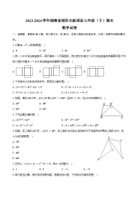 2023-2024学年湖南省邵阳市新邵县七年级（下）期末数学试卷（含答案）