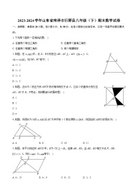 2023-2024学年山东省菏泽市巨野县八年级（下）期末数学试卷（含详细答案解析）