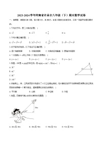 2023-2024学年河南省许昌市八年级（下）期末数学试卷（含详细答案解析）