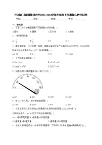 四川省甘孜藏族自治州2023-2024学年七年级下学期期末数学试卷(含答案)
