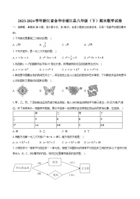 2023-2024学年浙江省金华市浦江县八年级（下）期末数学试卷（含答案）