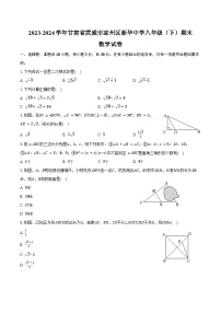2023-2024学年甘肃省武威市凉州区新华中学八年级（下）期末数学试卷（含答案）