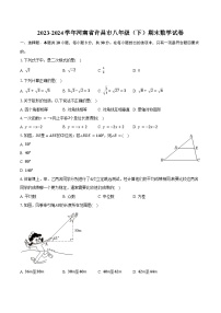 2023-2024学年河南省许昌市八年级（下）期末数学试卷（含答案）