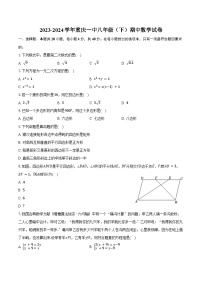 2023-2024学年重庆一中八年级（下）期中数学试卷（含答案）