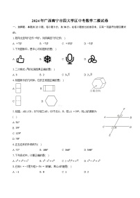 2024年广西南宁市四大学区中考数学二模试卷（含答案）