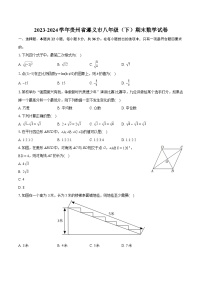 2023-2024学年贵州省遵义市八年级（下）期末数学试卷（含详细答案解析）