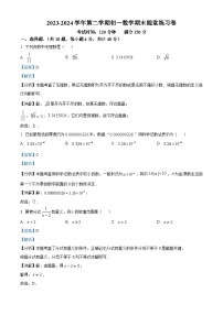 安徽省安庆市石化第一中学2023-2024学年七年级下学期期末数学试题（解析版）