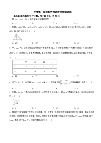 四川省南充市2024年中考第一次诊断性考试数学模拟试题附答案