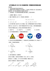 辽宁省鞍山市2023年八年级数学第一学期期末统考模拟试题【含解析】