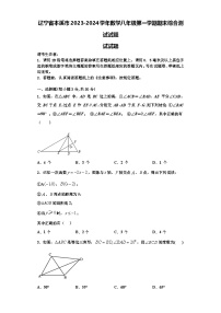 辽宁省本溪市2023-2024学年数学八年级第一学期期末综合测试试题【含解析】