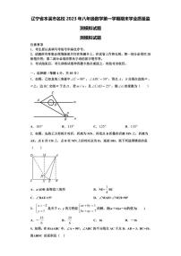 辽宁省本溪市名校2023年八年级数学第一学期期末学业质量监测模拟试题【含解析】