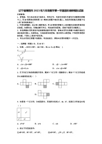 辽宁省朝阳市2023年八年级数学第一学期期末调研模拟试题【含解析】