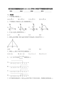 [数学][期末]四川省甘孜藏族自治州2023～2024学年八年级下学期期末数学试卷(有答案详解)