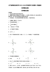 辽宁省阜新实验中学2023-2024学年数学八年级第一学期期末统考模拟试题【含解析】