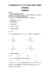 辽宁省阜新实验中学2023-2024学年数学八年级第一学期期末统考模拟试题【含解析】