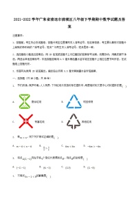 2021-2022学年广东省清远市清城区八年级下学期期中数学试题及答案