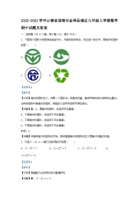 2022-2023学年云南省曲靖市会泽县城区九年级上学期数学期中试题及答案