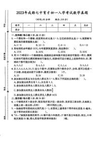 四川省成都市七中育才学校2023-2024学年七年级上学期入学分班考试数学试题