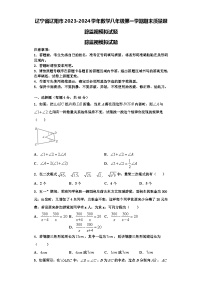 辽宁省辽阳市2023-2024学年数学八年级第一学期期末质量跟踪监视模拟试题【含解析】