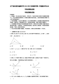 辽宁省沈阳市南昌中学2023年八年级数学第一学期期末学业水平测试模拟试题【含解析】