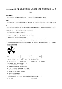 安徽省2023-2024学年阜阳市太和县九年级（上）月考数学试卷（12月份） （含解析）