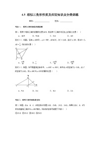 数学浙教版4.3 相似三角形课后练习题