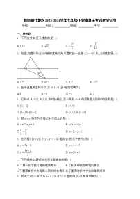 新疆喀什地区2023-2024学年七年级下学期期末考试数学试卷(含答案)