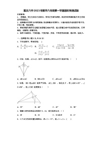 重庆八中2023年数学八年级第一学期期末预测试题【含解析】