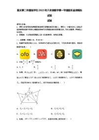 重庆第二外国语学校2023年八年级数学第一学期期末监测模拟试题【含解析】