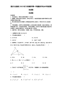 重庆九龙坡区2023年八年级数学第一学期期末学业水平测试模拟试题【含解析】