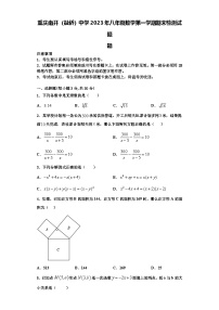 重庆南开（融侨）中学2023年八年级数学第一学期期末检测试题【含解析】