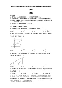 重庆市巴蜀中学2023-2024学年数学八年级第一学期期末调研试题【含解析】