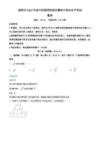 [数学]2022年四川省绵阳市中考真题数学真题(原题版+解析版)