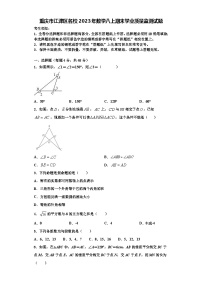 重庆市江津区名校2023年数学八上期末学业质量监测试题【含解析】