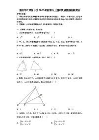 重庆市江津区七校2023年数学八上期末质量检测模拟试题【含解析】