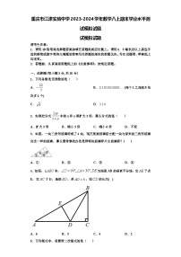 重庆市江津实验中学2023-2024学年数学八上期末学业水平测试模拟试题【含解析】