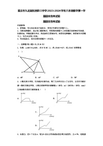 重庆市九龙坡区西彭三中学2023-2024学年八年级数学第一学期期末统考试题【含解析】