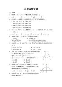 初中数学青岛版九年级下册5.3二次函数课后练习题