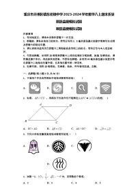 重庆市开州区镇东初级中学2023-2024学年数学八上期末质量跟踪监视模拟试题【含解析】