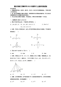 重庆市两江巴蜀中学2023年数学八上期末检测试题【含解析】